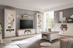 Florenz von Kollektion Letz - Wohnwand 9PPLF1 weiß/ Oslo Pinie