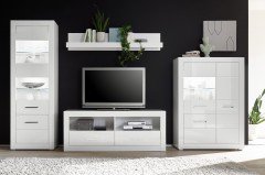 Bianco von Kollektion Letz - Wohnwand 7W iX 13 Weiß Hochglanz
