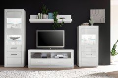 Bianco von Kollektion Letz - Wohnwand 7W iX 13 Weiß Hochglanz