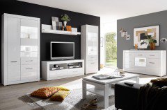 Bianco von Kollektion Letz - Wohnwand 7W iX 13 Weiß Hochglanz