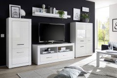 Bianco von Kollektion Letz - Wohnwand 7W iX 13 Weiß Hochglanz