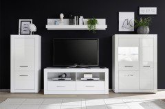 Bianco von Kollektion Letz - Wohnwand 7W iX 13 Weiß Hochglanz