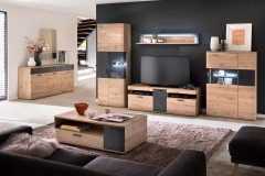 Cortona von MCA - Sideboard Balkeneiche/ anthrazit