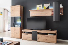 Cortona von MCA - Sideboard Balkeneiche/ anthrazit