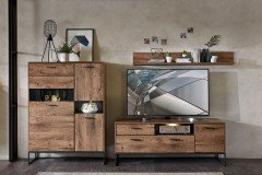 Manhattan-living von Wohnconcept - Wohnwand vierteilig in Haveleiche