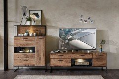 Manhattan-living von Wohnconcept - Wohnwand vierteilig in Haveleiche