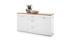 Cali von MCA - Sideboard weiß/ Wotan Eiche
