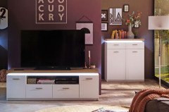 Cali von MCA - Sideboard weiß/ Wotan Eiche