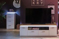 Cali von MCA - Sideboard weiß/ Wotan Eiche