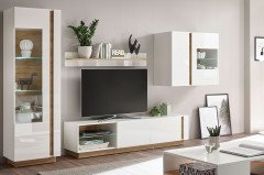 Clair von Kollektion Letz - Wohnwand 9WiV21 in Weiß