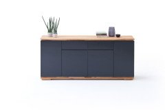 Chiaro von MCA furniture - Lowboard schwarz Hochglanz/ Eiche geölt