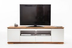 Chiaro von MCA furniture - Lowboard schwarz Hochglanz/ Eiche geölt