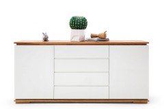 Chiaro von MCA furniture - Lowboard schwarz Hochglanz/ Eiche geölt