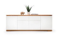 Chiaro von MCA furniture - Lowboard schwarz Hochglanz/ Eiche geölt