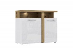 Tuluza von Forte - Sideboard weiß/ Artisan Eiche