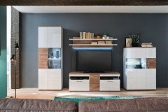 Luzern von MCA - Wohnwand weiß Hochglanz