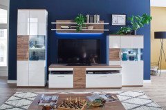 Luzern von MCA - Wohnwand weiß Hochglanz