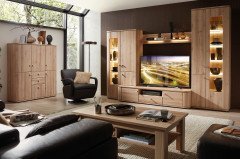 Plano 2 von Stralsunder - Eckwohnwand EB410E Sonoma Eiche hell