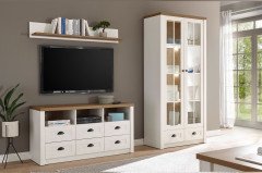 Provence von Kollektion Letz - Vitrine 9PPEPE23 in Weiß