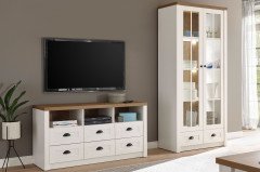 Provence von Kollektion Letz - Vitrine 9PPEPE23 in Weiß