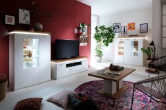 Cali von MCA - Couchtisch weiß/ Eiche ca. 115 x 65 cm groß