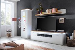 Cali von MCA - Couchtisch weiß/ Eiche ca. 115 x 65 cm groß