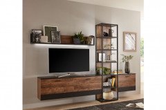 Bacoor von IDEAL Möbel - Wohnwand 11 Eiche Ribbeck/ Cosmos Grey