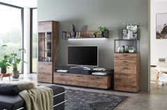 Bacoor von IDEAL Möbel - Wohnwand 11 Eiche Ribbeck/ Cosmos Grey