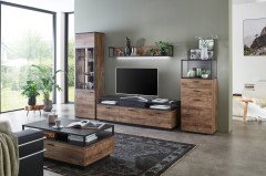 Bacoor von IDEAL Möbel - Wohnwand 11 Eiche Ribbeck/ Cosmos Grey