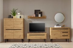 Torge von Kollektion Letz - Wohnwand A3 3Z N1 in Artisan Eiche