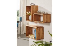 KM-0240 von GK Möbelvertrieb - Wandregal Set Wildeiche geölt