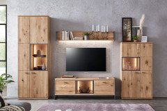 Otia 1061 von IDEAL Möbel - Wohnwand K21 Alteiche bianco geölt