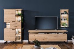 Salerno von MCA - Sideboard Balkeneiche/ Metall