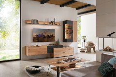 WM 2140 von Wöstmann - Sideboard 2050 Wildeiche/ Metall carbonfarbig