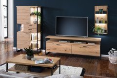 Salerno von MCA - Sideboard Balkeneiche/ Metall