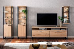 Salerno von MCA - Sideboard Balkeneiche/ Metall