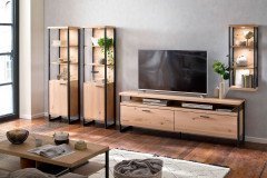 Salerno von MCA - Sideboard Balkeneiche/ Metall