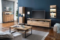 Salerno von MCA - Sideboard Balkeneiche/ Metall