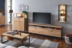 Salerno von MCA - Sideboard Balkeneiche/ Metall