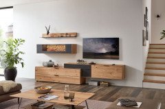 WM 2140 von Wöstmann - Sideboard 2050 Wildeiche/ Metall carbonfarbig