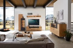 WM 2140 von Wöstmann - Sideboard 2050 Wildeiche/ Metall carbonfarbig