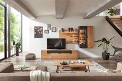 WM 2140 von Wöstmann - Sideboard 2050 Wildeiche/ Metall carbonfarbig