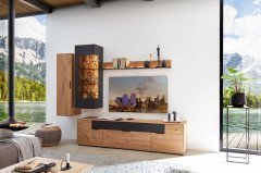 WM 2140 von Wöstmann - Sideboard 2050 Wildeiche/ Metall carbonfarbig