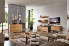 WM 2140 von Wöstmann - Sideboard 2050 Wildeiche/ Metall carbonfarbig