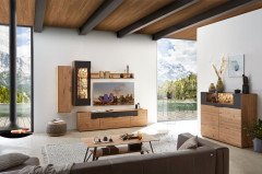 WM 2140 von Wöstmann - Sideboard 2050 Wildeiche/ Metall carbonfarbig