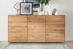 WZ-0546 von GK Möbelvertrieb - Wohnwand dreiteilig aus Wildeiche