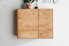 WZ-0546 von GK Möbelvertrieb - Wohnwand dreiteilig aus Wildeiche