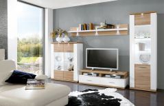 Manhattan-living von IDEAL Möbel - Wohnwand 2B weiß/ graphit