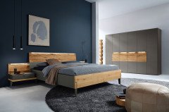 Milo-sleeping von Thielemeyer - Kombi-Kommode Wildeiche - graphit - Naturstein