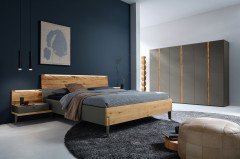 Milo-sleeping von Thielemeyer - Kombi-Kommode Wildeiche - graphit - Naturstein